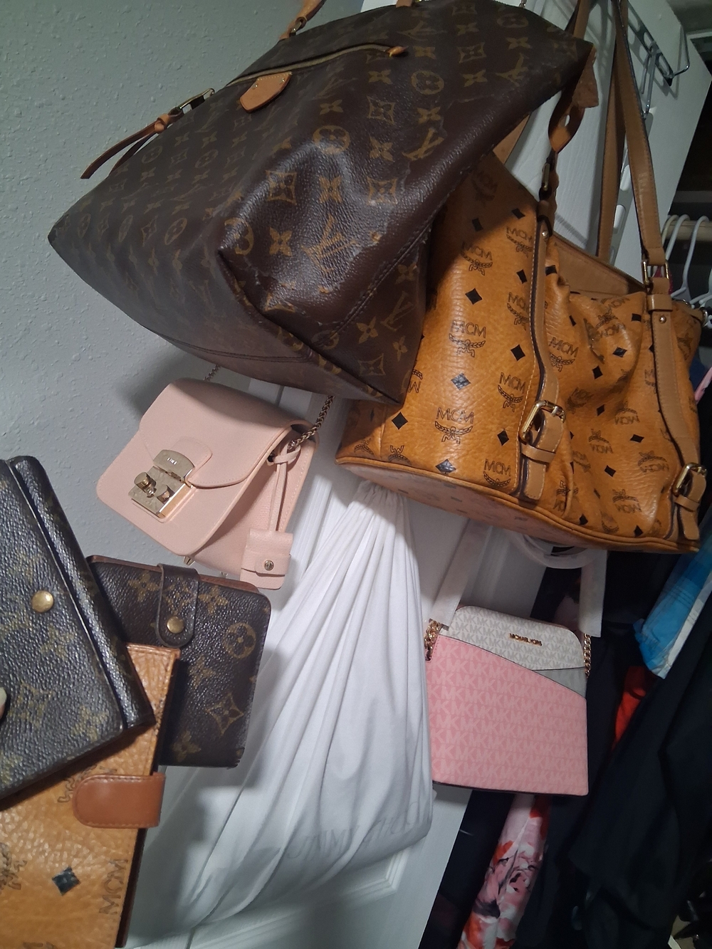 5 Bags 4 Wallets-lv,mcm,furla,mk,jimmychoo
